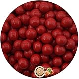 EinsSein 0,35kg Schokobälle rot glanz Gastgeschenke Hochzeit Schokolade für die Gäste | Schokokugeln Bälle Schoko| Süßigkeiten Kindergeburtstag, Party, Taufe, Kommunion, Konfirmation| essbare Deko |