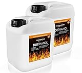 Bio Alkohol 100% 2 x 5 Liter - BIOETHANOL für Alkohol-Kamine…