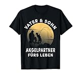 Vater Sohn Angelpartner Angeln Papa Sohn Angler Geschenk T-Shirt