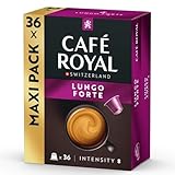 Café Royal Lungo Forte 36 Kapseln für Nespresso Kaffee Maschine - 8/10 Intensität - UTZ-zertifiziert Kaffeekapseln aus Aluminium