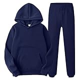 Duanminxi unsere Marken Jogginganzug Herren Trainingsanzug Freizeitanzug Set Y2k Tracksuit Kapuze Pullover Sportanzug Zweiteiler Fitness Trainingsanzüge Kuschelig Laufanzug Activewear Regular Sport