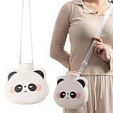 Fiyuer Wärmflasche mit Bezug 1.3 L, 3D Panda Wärmflasche Kinder, Süße Wärmflasche Tier, Sichere und Haltbare, Hot Water Bottle Geschenke für Familie und Freunde