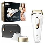 Braun IPL Silk Expert Pro 5 Haarentfernungsgerät Damen/Herren, dauerhaft sichtbare Haarentfernung, mit Tasche, Alternative zur Laser Haarentfernung, Geschenk Frau, PL5140, weiß/gold