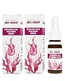 Dr. Hall Rotalgen Aloe Hyaluron Serum - Faltenreduzierung, Feuchtigkeitsspendend für strahlende Haut, vegan, parfümfrei, dermatologisch getestet - 2 x 20ml