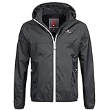 Höhenhorn 12A12 Rigi Herren Regen Jacke Weißer Zipper Schwarz Gr XXL