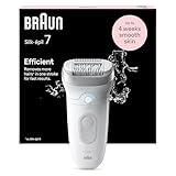 Braun Silk-épil 7, Epilierer Damen / Haarentferner für langanhaltende Haarentfernung, seidig-glatte Haut, Wet&Dry, Made in Germany, 7-011, Weiß/Silber