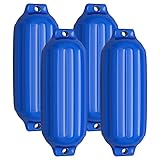 GYMAX 4er-Set Bootsfender, 58 x 16 cm/ 68 x 21 cm Boot & Yacht Langfender (68 x 21 cm,Blau)