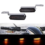 JMTBNO 2x Motorrad LED Blinker, Sequentiell Flowing Mini Blinker für Motorrad Lenkerbefestigung 8mm E Geprüft Universal für Street Bike Cruiser Chopper Cafe Racer Roller E-scooter Quad ATV Trike