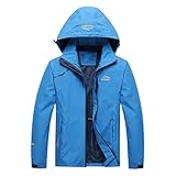 Generisch Snowboardjacke-Herren-Bunt, Skijacke Herren Warm Snowboardjacke Winterjacke Mit Kapuze Atmungsaktiv Wanderjacke Outdoorjacke Wasserdicht Thermojacke Skianzug Winddicht Funktionsjacke