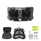 FUYAO 28L Aluminium-Topcase,Motorradkoffer Motorrad Top case Kleiner,universal Quad Heck Koffer Motorrad Kofferraum Gepäck mit Sicherheitsschloss