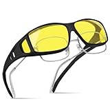 konqkin Nachtsichtbrille-Herren-Damen-Nachtbrille-Zum-Autofahren-Sonnenbrillen-Night Vision Goggles-Sonnenbrille-Nachtbrille-Autofahrerbrille Nacht-Für Fahren Radfahren,1