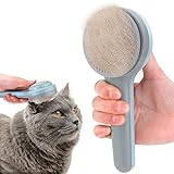 Katzenbürste, Hundebürste Selbstreinigende Slicker-Bürste Pets Brush Haustier Bürsten mit Großer Knopf für Katzen Hunde Massage Reinigung-Einfach zu Bedienen Entferne Unterwolle Pflegewerkzeug