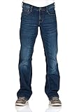 MUSTANG Herren Jeans Hose Oregon Bootcut Männer Jeanshose Denim Stretch Baumwolle Blau Schwarz W30 W31 W32 W33 W34 W36 W38 W40, Größe:W 34 L 34, Farbe:Mid Blue (1006280-882)