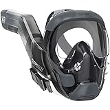 Seaview 180 V3 Vollgesichts-Schnorchelmaske, Schnorchelausrüstung für Erwachsene, Jung und Kinder, Schnorchelmaske Erwachsene mit FLOWTECH Advanced Breathing System, Panorama Side Snorkel Set Design,