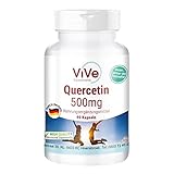 Quercetin 500 mg - 90 Kapseln für 90 Tage - hochdosiert und vegan - natürliches Bioflavonoid - Qualität aus Deutschland - ViVe Supplements