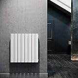 ELEGANT Design Heizkörper 630x616mm Einlagig Badezimmer/Wohnraum Seitenanschluss Weiß Flachheizkörper Badheizkörper Radiator