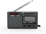 XHDATA D368 kleines Radio Nostalgie Batterieradio Mini Tragbare Radios Bluetooth Transistorradio UKW FM AM SW Radio mit TF MP3-Wiedergabe