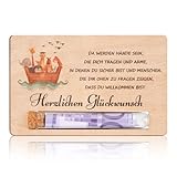 Taufe geschenk für Mädchen Junge, Geschenkkarte aus Holz, Taufgeschenk Patenkind, Geschenk zur TaufeGeld Verschenken, Geschenkverpackung Geld Gutschein (Design Arche) Gift Money Voucher