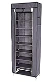 dibea Faltschrank schmal mit Vlieshülle 60x160x30 cm, grau