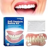 Silicone Relinedenture Set, Silicone Reline Denture Set, Zahnersatz-Reparaturset mit Silikon-Reline - für Bikenda Zahnprothesen und mehr, Denture Silicone Reline Kit(2 Set)