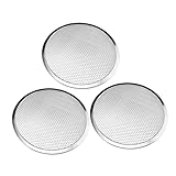 Yardwe 3St Pizzanetz aus Aluminium Belag Pizzaofen stapelbare Pizzapfanne Bildschirm Pizzaständer pizzaback gestell pizza back gestell Pizza-Backform Pizzapfanne mit Löchern Blech Silver