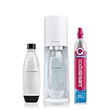 SodaStream Wassersprudler Terra Standard mit 1x Quick-Connect CO2-Zylinder und 1x 1L spülmaschinenfeste Kunststoff-Flasche, Höhe: 44cm, Farbe: Weiß