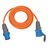 Brennenstuhl CEE 230V Camping-Verlängerungskabel 10m (H07RN-F 3G2,5 Kabel in der Signalfarbe orange, Camping-Stromkabel für den ständigen Einsatz im Außenbereich IP44, Made in Germany)