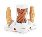 HYUNDAI Hot-Dog-Maker HDM 120 I 1-12 Würstchen I 1-6 Eier I Maiskolben kompatibel I 2 Ständer zum erhitzen von Brötchen I Kleiner Helfer für Wiener, Eier und Mais