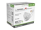 RESP FFP2 Masken aus Deutschland - FFP2 Maske (NR) MADE IN GERMANY - FFP2 medizinische Masken - Premium Atemschutzmaske FFP2 (20 Stück)