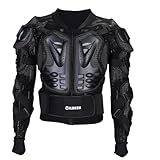 Wildken Motorrad Schutz Jacke Pro Motocross ATV Protektorenjacke mit Rückenprotektor Scooter MTB Enduro für Damen und Herren (Schwarz, L)