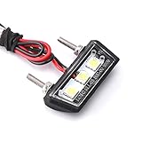 Easyhomie 12V LED Kennzeichenleuchte Motorrad, Nummernschildbeleuchtung, Motorrad Kennzeichenbeleuchtung, Weißes Licht mit hoher Helligkeit