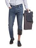 ziilay Stretch Thermojeans Tapered Slim Fit SUPER Soft Fleece Herren Thermohose Winterhose gefütterte Winterjeans 4885H Retro Blue 33W/30L