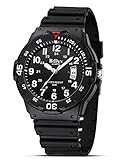 HANPOSH Herren Uhr Uhren Herren Männer Analog Quarz Uhr 50M wasserdichte Armbanduhren Herren mit Datum Casual Designer Uhr für Herren Silikon Armband