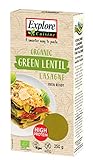 Explore Cuisine Bio Lasagne aus Grünen Linsen – Glutenfreie Lasagne-Platten aus Linsenmehl, pflanzliche Protein Pasta, ideal bei Zöliakie, vegan, 250g