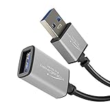 KabelDirekt – USB A 3.0 Verlängerungskabel – 1m (Stecker USB A auf Buchse USB A, geeignet für alle USB A Anschlüsse, schwarz/space grey) – PRO Series