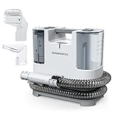 TENWORTH Tragbarer Nass Trocken Polsterreiniger Gerät, Waschsauger Teppichreiniger, 400W, Freistehender Waschwassertank für Sofas, Teppiche und Haustierunterlagen, TDV01 Weiß