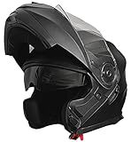 Klapphelm Helm Motorradhelm RALLOX 160-2 Größe XL schwarz matt mit Sonnenblende