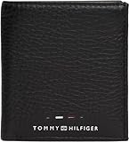 Tommy Hilfiger Herren Geldbeutel Premium Trifold aus Leder, Schwarz (Black), Einheitsgröße