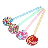 SHOWERORO Lollipop-Gelstift Kugelschreiber Lutscher, Tintenroller, Stift Lutscherstift bunte Gelstifte Gelstift für Kinder Gelstifte für kreative Aktivitäten Büro Stift Bürobedarf Plastik