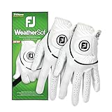 FootJoy WeatherSof Damen Golfhandschuh, Weiß, 2er-Pack