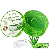 Aloe Vera Gel, Aloe Vera Gel Organic 2×300 ml, Natural Moisturising Cream for Sunburn Repair, Dry Skin, Sensitive Skin - for Face, Hair and Body