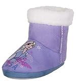 Brandsseller Mädchen Hüttenschuh Hausschuh mit Motiven im Stil von Frozen Violett 29/30