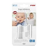 reer 79249 Finger-Zahnbürste Silikon 2 Stück, Baby-Zahnbürste aus Silikon, latexfrei, transparent 9 g