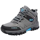 Littleplum Herren Wanderstiefel Leichte Wanderschuhe Atmungsaktiv Stiefeletten High Top Sportschuhe Outdoor Rutschfeste Trekkingschuhe, 18 Grau, 43 EU