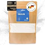 RheinNatur Inulin-Pulver 1 kg - 100% Inulin aus der Chicorée-Wurzel - Pflanzlicher Ballaststoff - Unterstützt eine gesunde Darmflora - 1000 g Beutel