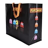 Konix Pac-Man Einkaufstasche 40 x 45 x 20 cm - Recyceltes Material - Schwarz