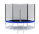 MALATEC Gartentrampolin  Outdoor Trampolin mit Sicherheitsnetz und Leiter bis 150 kg Komplettset inkl.Außennetz 2215, Größe:180-183 cm