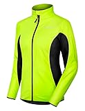 INBIKE Fahrradjacke Damen Winter Radjacke Laufjacke Thermo Winddicht Atmungsaktiv Reflective Wasserabweisend Grün,L