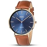 Infantry Herrenuhr Lederarmband Uhr Braun Armbanduhr Herren Analoge Männer Uhren Kleid Blau Rose Gold Geschäft Minimalistische Herrenarmbanduhr Ultra Flach Dünne Echtes Leder