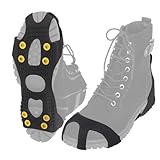 ALPIDEX Anti Rutsch Schuhspikes Größe 35-47 Ersatzspikes Ice Grips Schuhkrallen Schnee EIS Spikes Sohle Wandern Spazieren Hiking Walking Winter, Größe:M